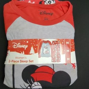Disney Mini Mouse Women’s 2 Piece Sleep Set Medium Lounge PJ's‎
